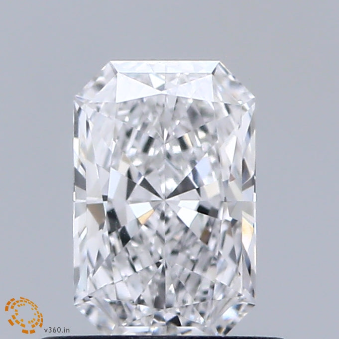 0.66 Carat Radiant Lab Grown Diamond, Very Good Polish, D Color, VVS1 Clarity