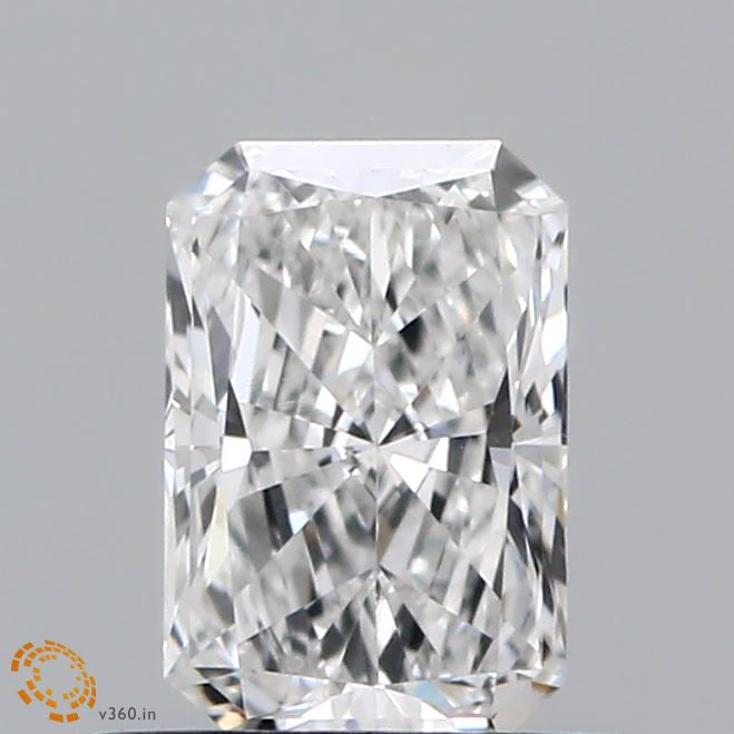0.66 Carat Radiant Lab Grown Diamond, Very Good Polish, E Color, VVS2 Clarity