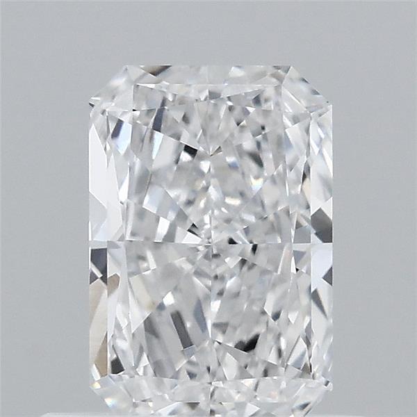 0.68 Carat Radiant Lab Grown Diamond, Very Good Polish, D Color, VVS1 Clarity