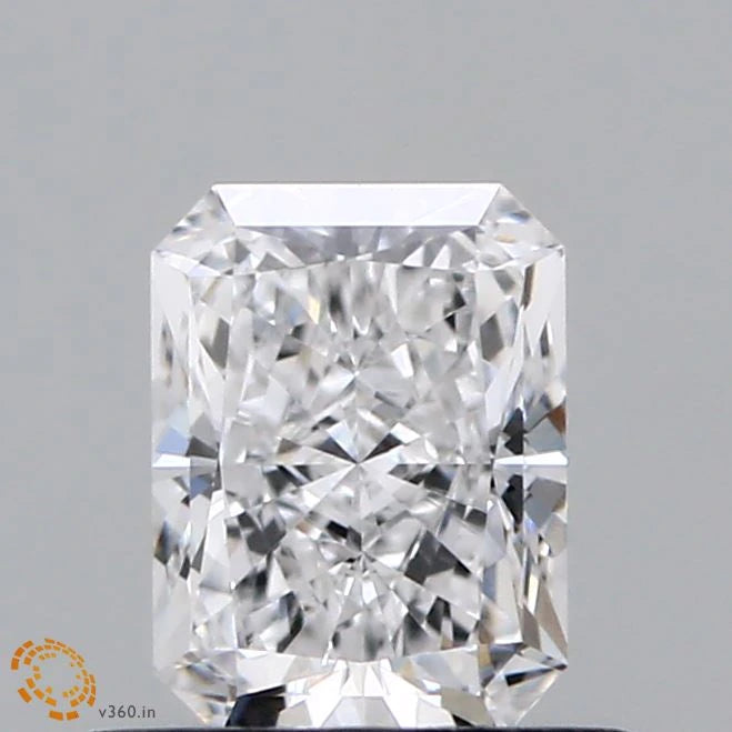 0.69 Carat Radiant Lab Grown Diamond, Very Good Polish, D Color, VVS2 Clarity