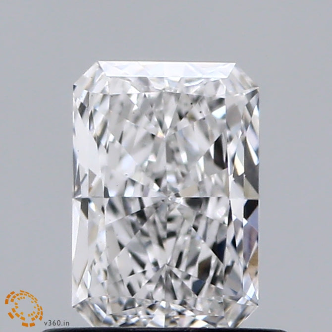 0.69 Carat Radiant Lab Grown Diamond, Very Good Polish, E Color, VS1 Clarity