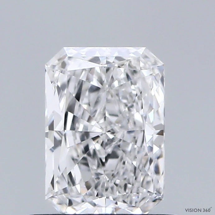 0.71 Carat Radiant Lab Grown Diamond, Very Good Polish, E Color, VS1 Clarity