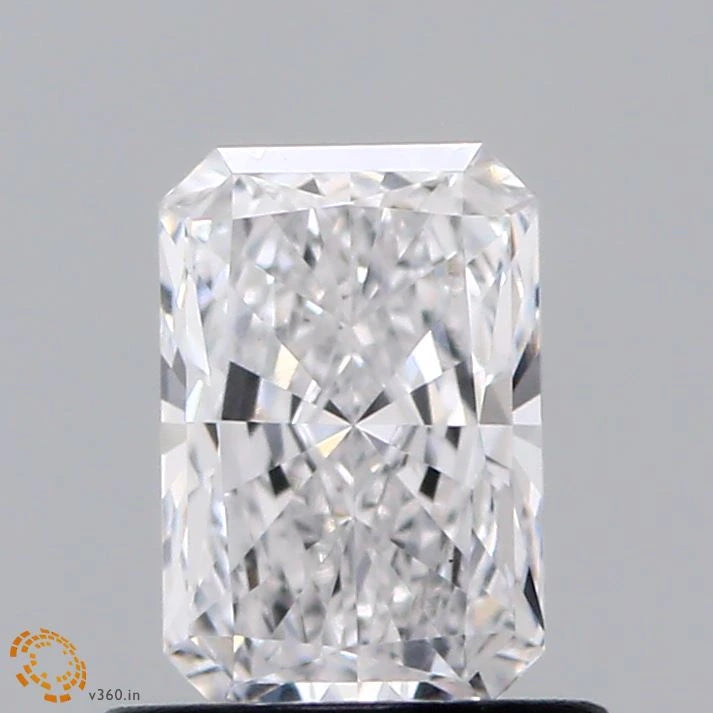 0.77 Carat Radiant Lab Grown Diamond, Very Good Polish, D Color, VS1 Clarity