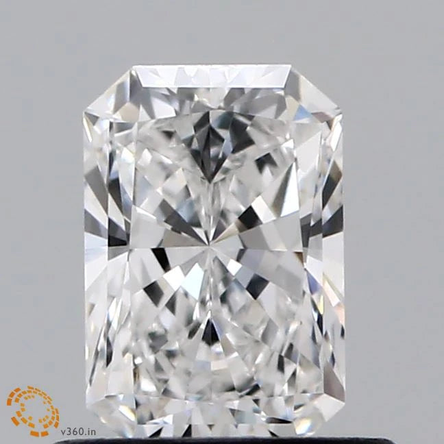 0.77 Carat Radiant Lab Grown Diamond, Very Good Polish, E Color, VVS2 Clarity