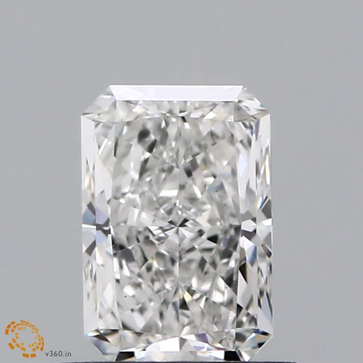 0.78 Carat Radiant Lab Grown Diamond, Excellent Polish, F Color, VS1 Clarity
