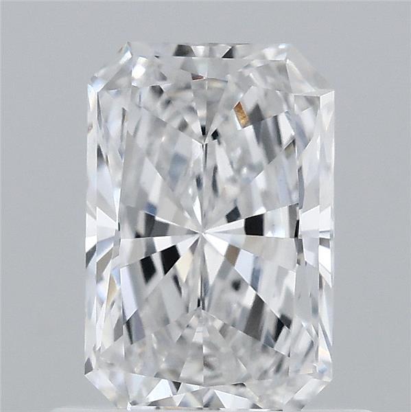 0.78 Carat Radiant Lab Grown Diamond, Very Good Polish, D Color, VVS2 Clarity