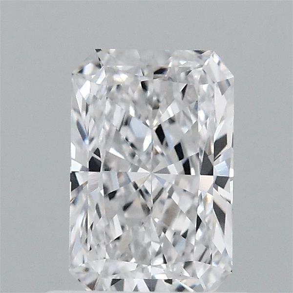 0.93 Carat Radiant Lab Grown Diamond, Excellent Polish, D Color, VVS2 Clarity