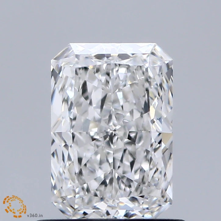0.94 Carat Radiant Lab Grown Diamond, Excellent Polish, D Color, VS1 Clarity