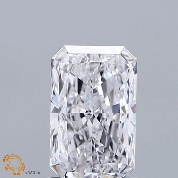 0.96 Carat Radiant Lab Grown Diamond, Excellent Polish, D Color, VS1 Clarity