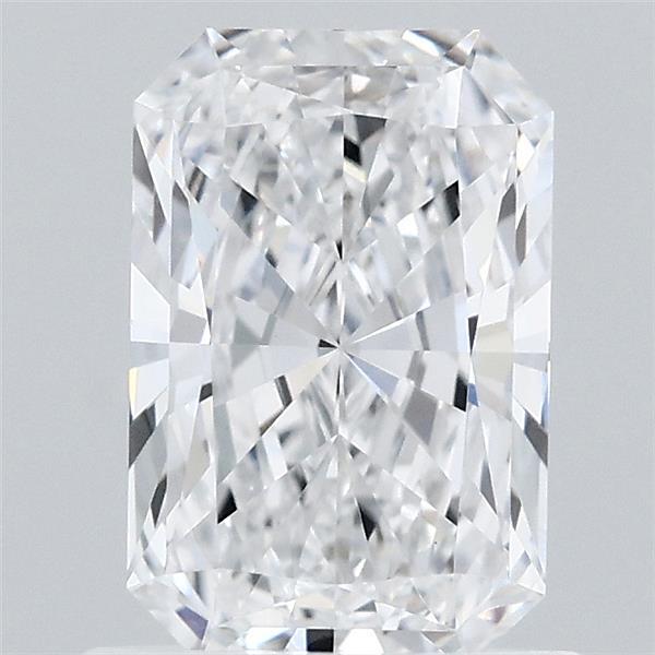 0.97 Carat Radiant Lab Grown Diamond, Excellent Polish, D Color, VVS2 Clarity