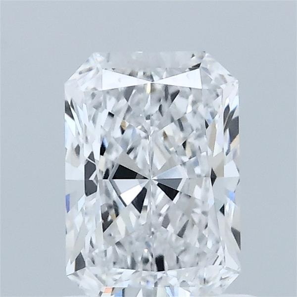 1.00 Carat Radiant Lab Grown Diamond, Excellent Polish, D Color, VVS2 Clarity