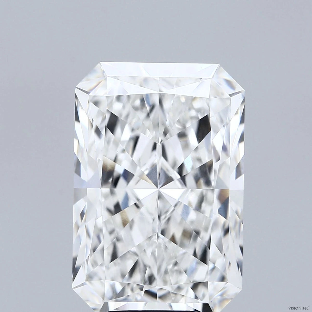 10.05 Carat Radiant Lab Grown Diamond, Excellent Polish, F Color, VVS2 Clarity