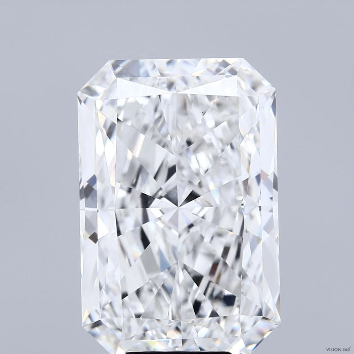 10.23 Carat Radiant Lab Grown Diamond, Excellent Polish, F Color, VVS2 Clarity