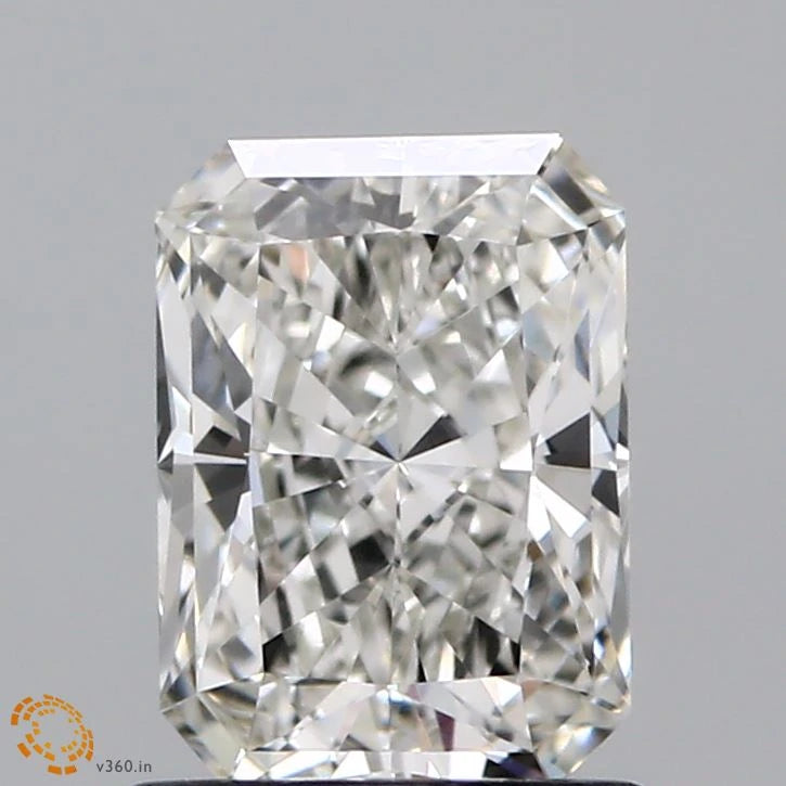 1.03 Carat Radiant Lab Grown Diamond, Excellent Polish, H Color, VVS1 Clarity