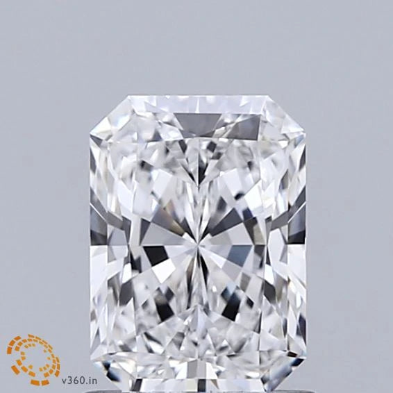 1.05 Carat Radiant Lab Grown Diamond, Excellent Polish, D Color, VVS1 Clarity