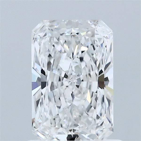 1.08 Carat Radiant Lab Grown Diamond, Excellent Polish, D Color, VVS2 Clarity