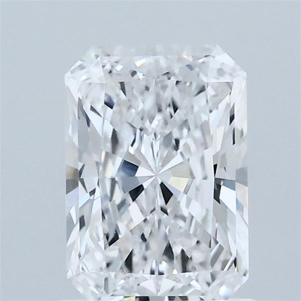 1.09 Carat Radiant Lab Grown Diamond, Excellent Polish, D Color, VVS2 Clarity