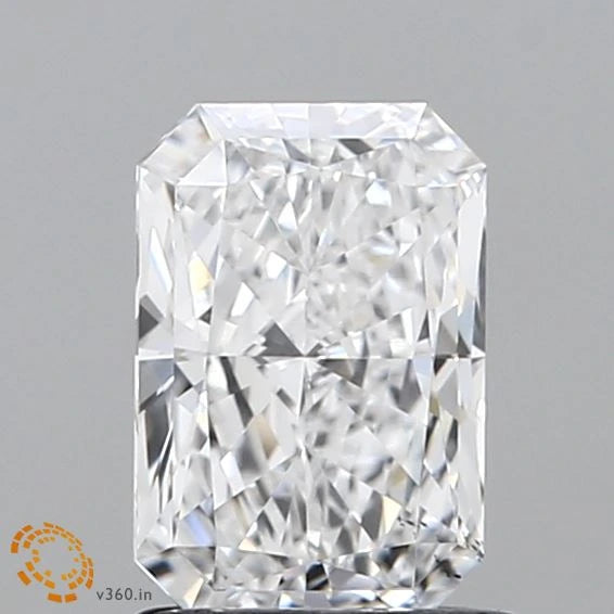 1.10 Carat Radiant Lab Grown Diamond, Excellent Polish, D Color, VS1 Clarity
