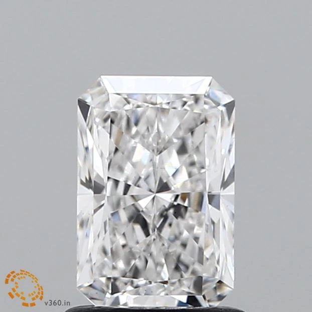1.12 Carat Radiant Lab Grown Diamond, Excellent Polish, D Color, VS1 Clarity