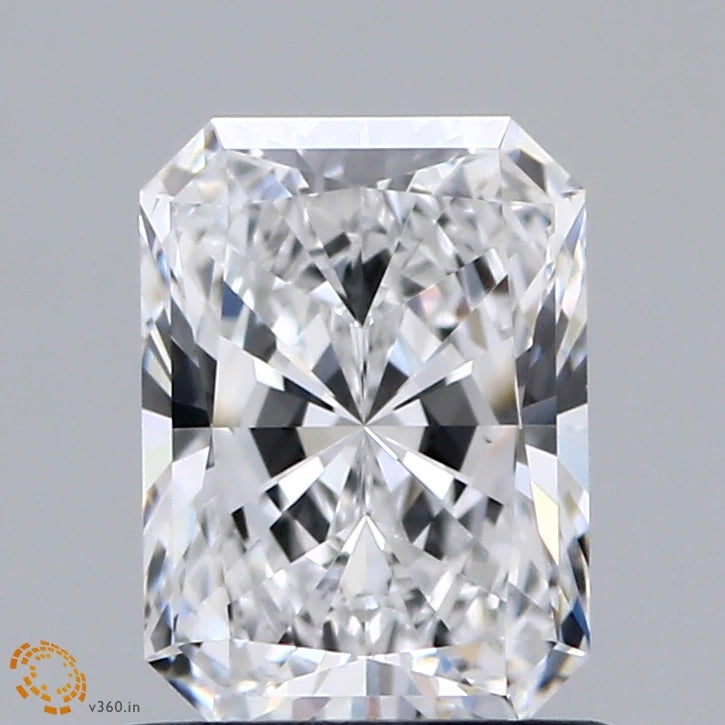 1.14 Carat Radiant Lab Grown Diamond, Excellent Polish, D Color, VS1 Clarity