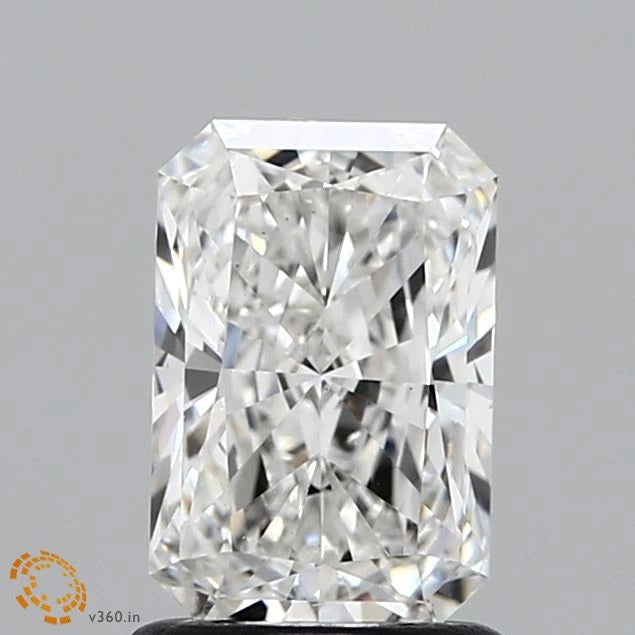 1.35 Carat Radiant Lab Grown Diamond, Excellent Polish, F Color, VS1 Clarity