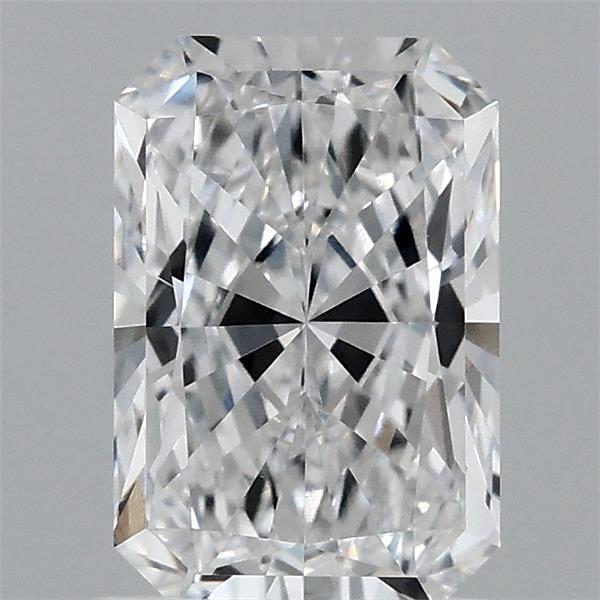 1.38 Carat Radiant Lab Grown Diamond, Excellent Polish, D Color, VVS2 Clarity
