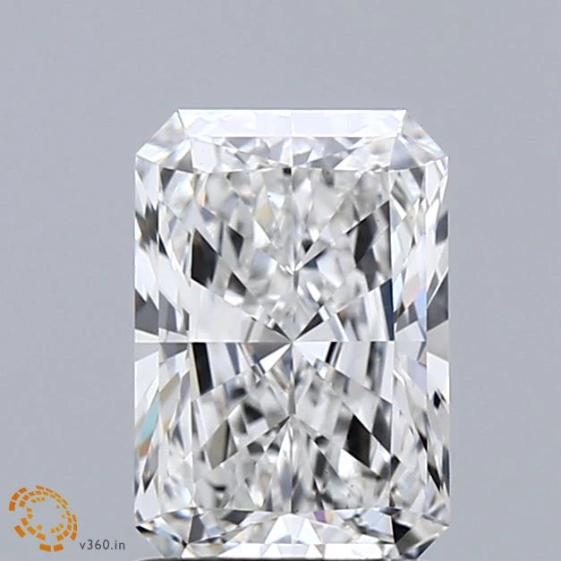 1.46 Carat Radiant Lab Grown Diamond, Excellent Polish, F Color, VS1 Clarity