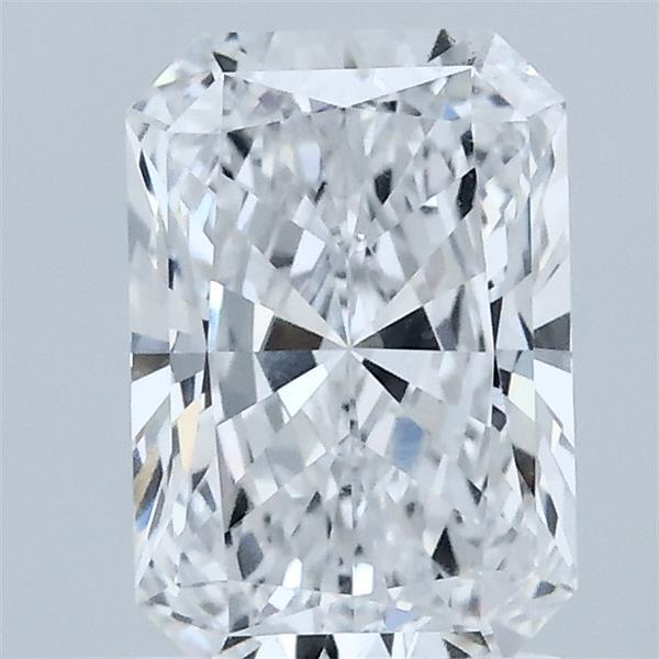 1.52 Carat Radiant Lab Grown Diamond, Excellent Polish, D Color, VVS2 Clarity
