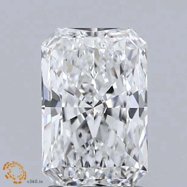 1.52 Carat Radiant Lab Grown Diamond, Excellent Polish, F Color, VVS1 Clarity