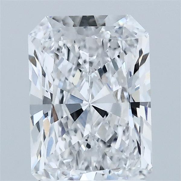 1.53 Carat Radiant Lab Grown Diamond, Excellent Polish, D Color, VVS2 Clarity