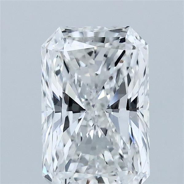 1.53 Carat Radiant Lab Grown Diamond, Excellent Polish, E Color, VS1 Clarity