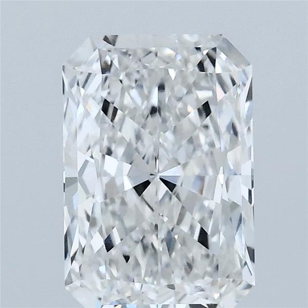 1.57 Carat Radiant Lab Grown Diamond, Excellent Polish, E Color, VVS2 Clarity