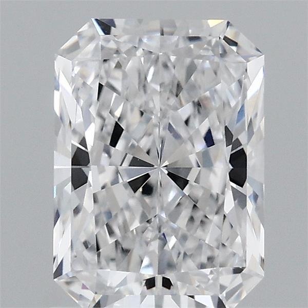 1.58 Carat Radiant Lab Grown Diamond, Excellent Polish, D Color, VVS1 Clarity