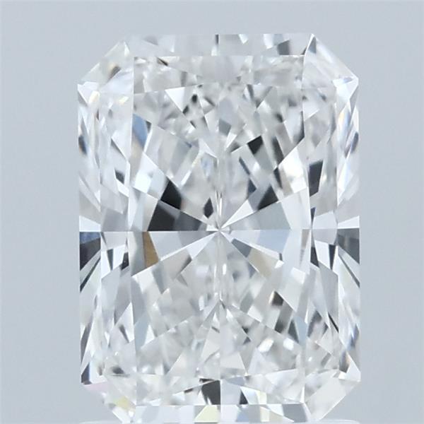 1.58 Carat Radiant Lab Grown Diamond, Excellent Polish, E Color, VVS1 Clarity