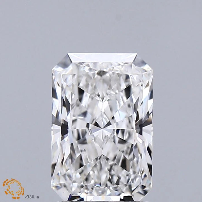 1.60 Carat Radiant Lab Grown Diamond, Excellent Polish, E Color, VS1 Clarity