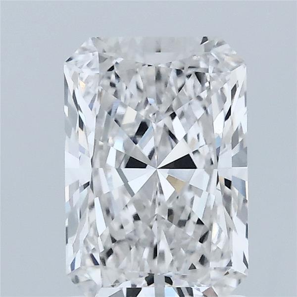 1.60 Carat Radiant Lab Grown Diamond, Excellent Polish, E Color, VVS2 Clarity
