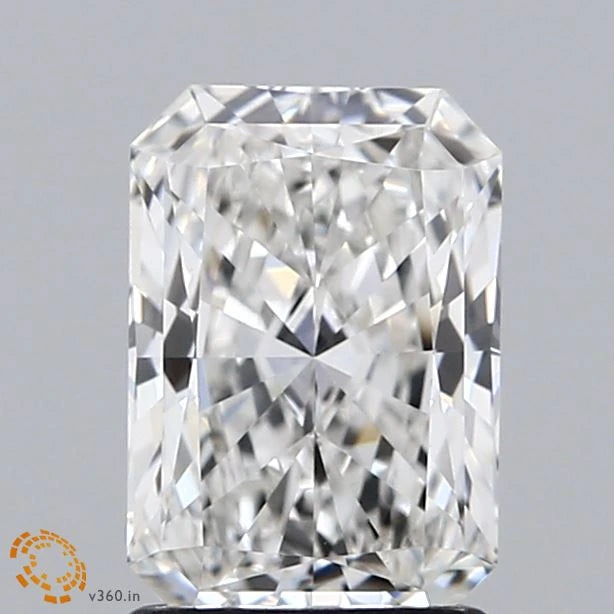 1.61 Carat Radiant Lab Grown Diamond, Excellent Polish, F Color, VS1 Clarity