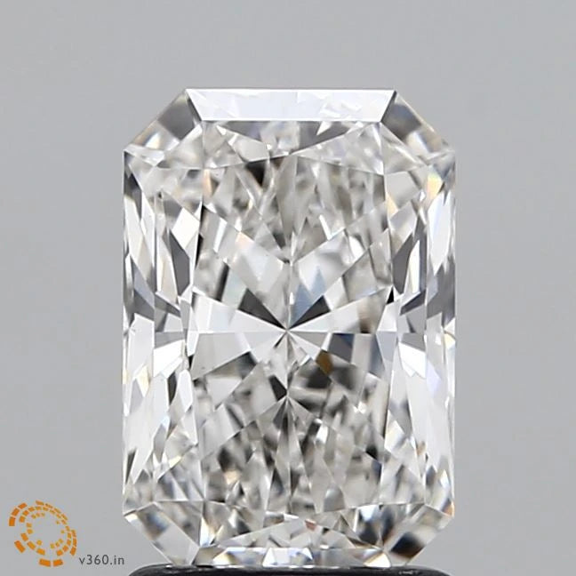 1.65 Carat Radiant Lab Grown Diamond, Excellent Polish, F Color, VS1 Clarity