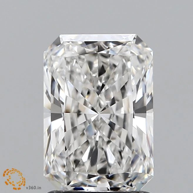 1.67 Carat Radiant Lab Grown Diamond, Excellent Cut, G Color, VS1 Clarity