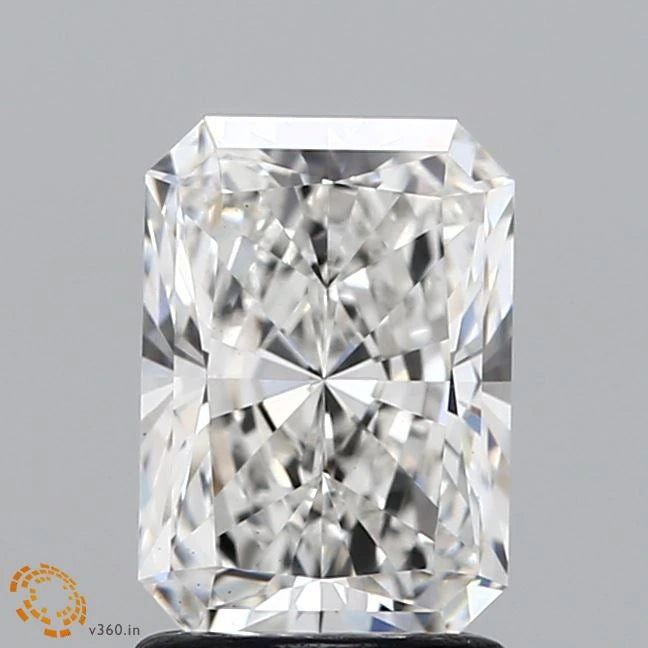1.69 Carat Radiant Lab Grown Diamond, Excellent Polish, E Color, VS1 Clarity
