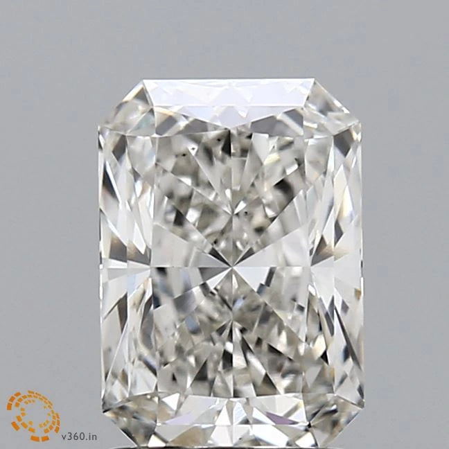 1.71 Carat Radiant Lab Grown Diamond, Excellent Polish, H Color, VS1 Clarity