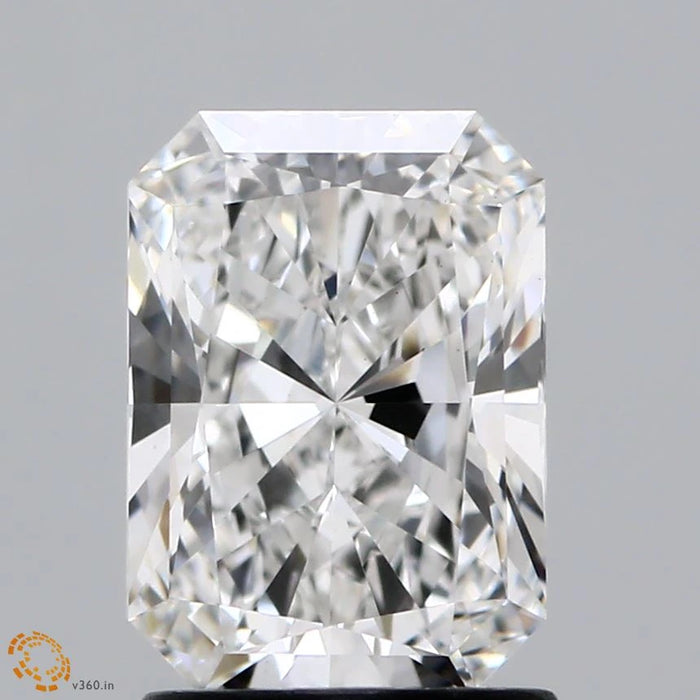 1.72 Carat Radiant Lab Grown Diamond, Excellent Polish, F Color, VS1 Clarity