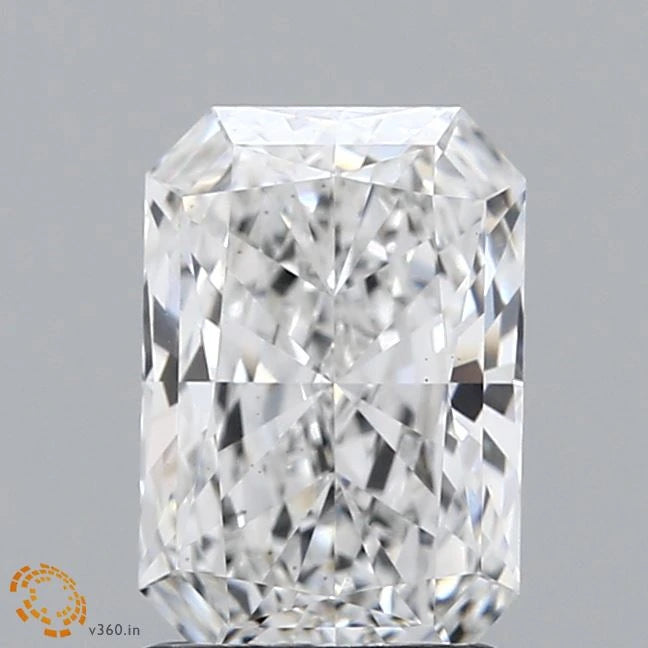 1.73 Carat Radiant Lab Grown Diamond, Excellent Polish, F Color, VS1 Clarity