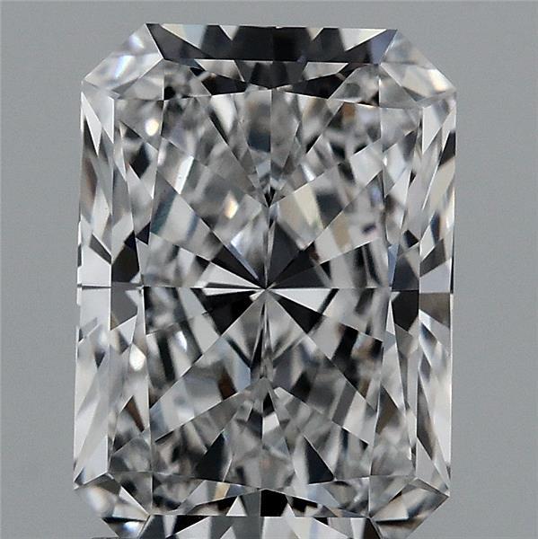1.87 Carat Radiant Lab Grown Diamond, Excellent Polish, E Color, VVS2 Clarity