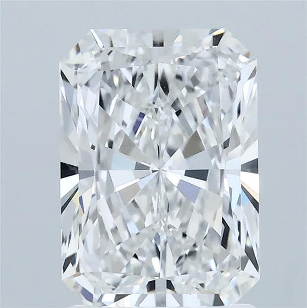1.90 Carat Radiant Lab Grown Diamond, Excellent Polish, E Color, VVS1 Clarity