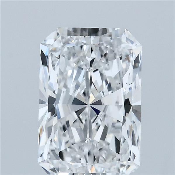 2.00 Carat Radiant Lab Grown Diamond, Excellent Polish, D Color, VS1 Clarity