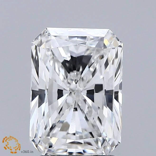 2.00 Carat Radiant Lab Grown Diamond, Excellent Polish, E Color, VS1 Clarity