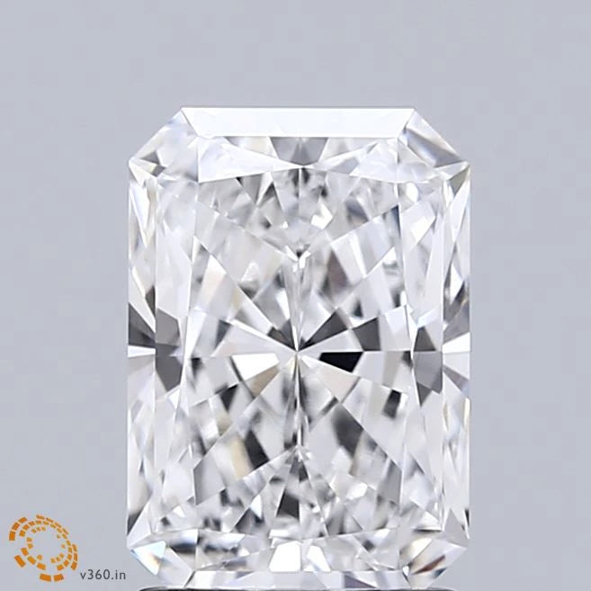 2.01 Carat Radiant Lab Grown Diamond, Excellent Polish, E Color, VVS1 Clarity