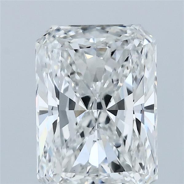 2.01 Carat Radiant Lab Grown Diamond, Excellent Polish, E Color, VVS2 Clarity