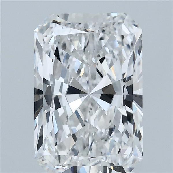 2.02 Carat Radiant Lab Grown Diamond, Excellent Polish, E Color, VVS1 Clarity
